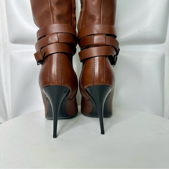 BURBERRY brown boots pointed toes ankle straps sz 37 1/2 - Picture 7 of 15